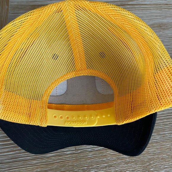 Vintage Caterpillar CAT Diesel Power Patch Hat - New Black & Gold Richardson 112 - Picture 5 of 8